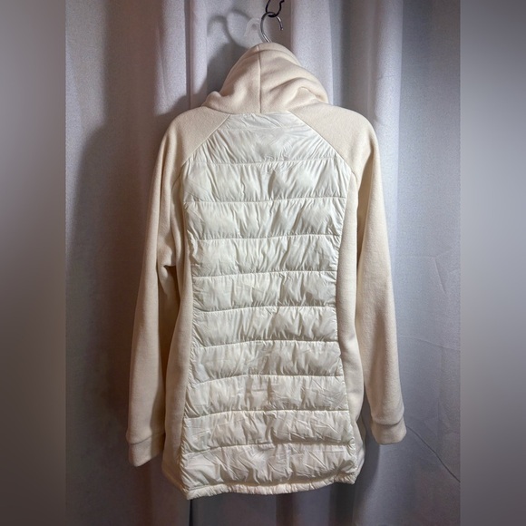 Lands’ End Fleece Cowl Neck Pullover‎ Ivory XL Plus Size 18 EUC Primaloft 0430 - Picture 8 of 13